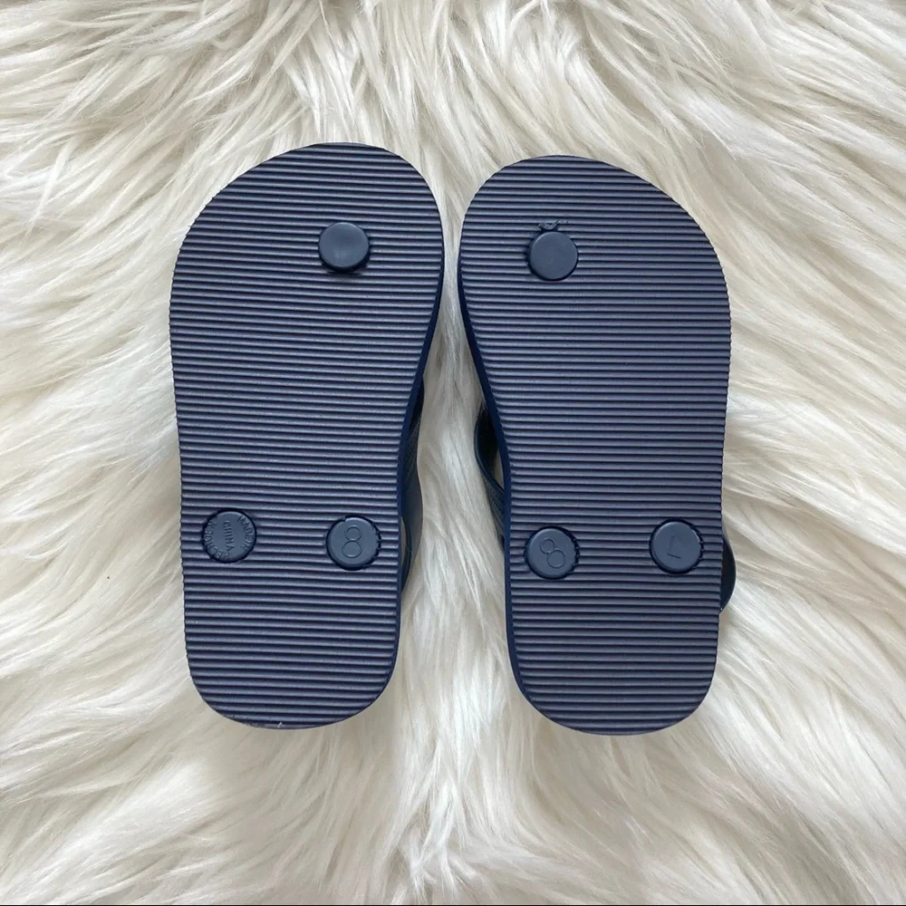 NWT Old Navy Kids Flip Flops Navy Blue